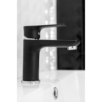 Laveo RAILA BLL_722D Umyvadlová baterie, černá-chrom