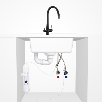 Laveo RIVECO dřezová baterie s flexibilním výtokem a připojením na filtr BRI_B68D