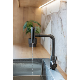 Laveo ROTARO stojánková dřezová baterie s výsuvným multifunkčním výtokem BLR_069D