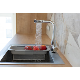 Laveo ROTARO stojánková dřezová baterie s výsuvným multifunkčním výtokem BLR_969D