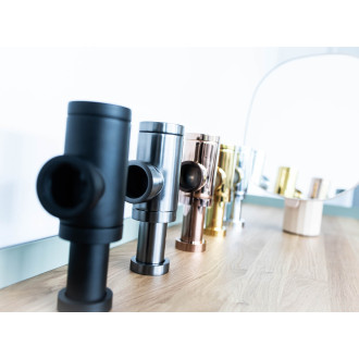 Laveo SIPHON CKS_G61D Umyvadlový sifon kulatý, zlatá