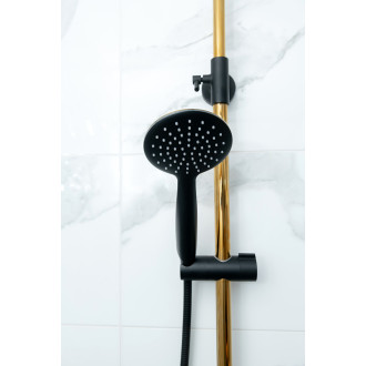 Laveo RUBIO PVR_7GOB Sprchová baterie se setem, černá-zlatá