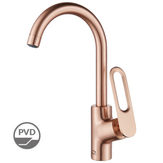 Laveo TIERRA BAJ_868U Dřezová baterie, růžové zlato