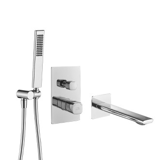 Laveo TORES podomítková vanová baterie se sprchovou sadou BVT_011P