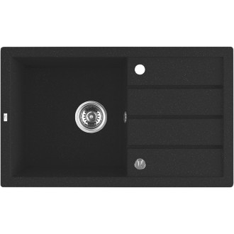 Laveo TRZYNASTKA SBP_711T Jednodřez s odkapem, černá