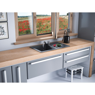 Laveo TRZYNASTKA SBP_511T Jednodřez s odkapem, šedá