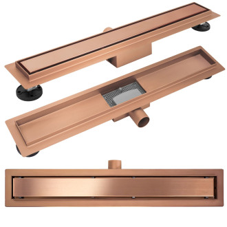 REA Odtokový žlab Neox brush copper 100 REA-G4890