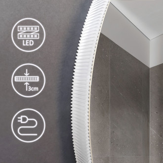 Rea Zrcadlo LED 60cm ROUND BLUETOOTH HOM-06509