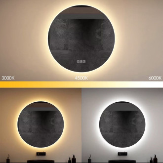 Rea Zrcadlo LED 60cm ROUND BLUETOOTH HOM-06509