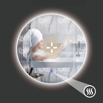 Rea Zrcadlo LED 60cm ROUND BLUETOOTH HOM-06509