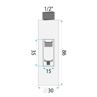 Uzávěr s perlátorem pro kuchyňskou baterii REA Fresh Brush Steel