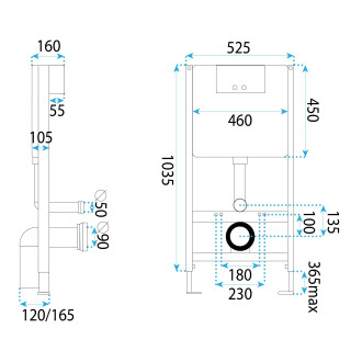 Rea Rámová sada pro podomítkové WC mísy K011A-Q REA-E0054