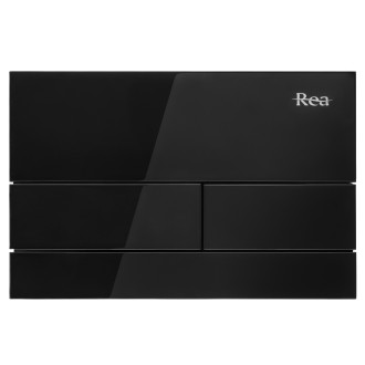 Rea Podomítkový WC systém K011A-Q + tlačítka T Black Glass KPL-E0051