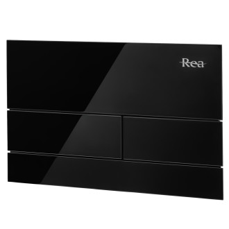 Rea Podomítkový WC systém K011A-Q + tlačítka T Black Glass KPL-E0051
