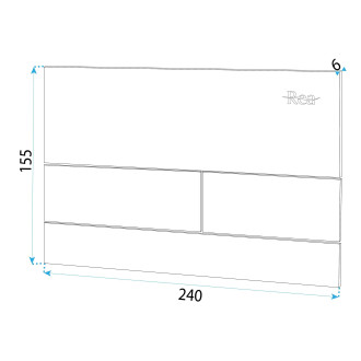 Rea Podomítkový WC systém K011A-Q + tlačítka T Black Glass KPL-E0051