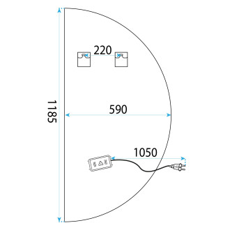 Zrcadlo LED 120x60 YH-3360