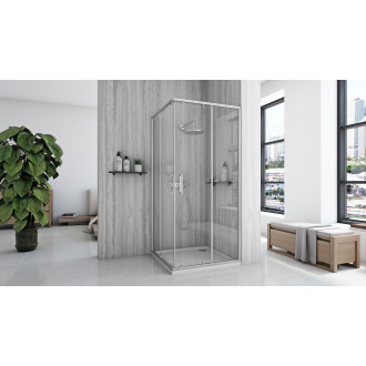 Rea Sprchový kout REA City 90x90 Nickel Brush KPL-E0054