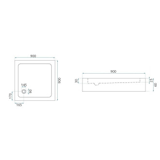 Rea Sprchový kout REA City 90x90 Nickel Brush KPL-E0054