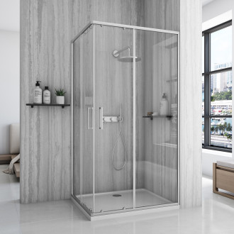 Rea Sprchový kout REA City 80x100 Nickel Brush KPL-E0059