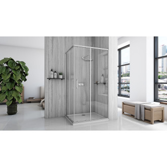 Rea Sprchový kout REA City 80x100 Nickel Brush KPL-E0059