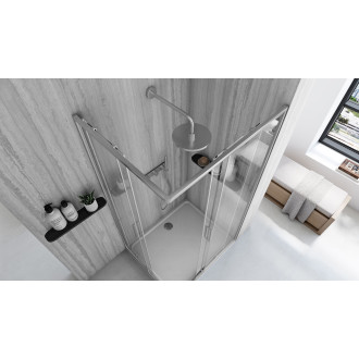 Rea Sprchový kout REA City 80x100 Nickel Brush KPL-E0059
