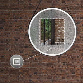 Rea Kulaté LED zrcadlo zavěšené na pásku 80cm 105 HOM-02698