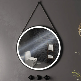 Rea Kulaté LED zrcadlo zavěšené na pásku 80cm 105 HOM-02698