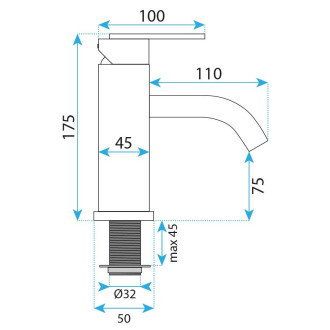 Rea Koupelnová baterie Rea Ontario Brush Nickel REA-B5506