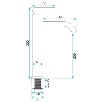 Rea Koupelnová baterie Rea Ontario Black REA-B5508
