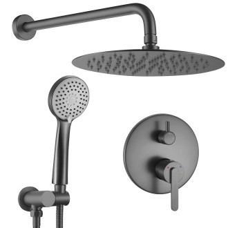 Rea Podomítková sprchová sada Rea Ontario Gun Grey + BOX REA-P5504