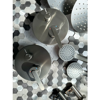 Rea Podomítková sprchová sada Rea Ontario Gun Grey + BOX REA-P5504