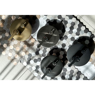 Rea Podomítková sprchová sada Rea Ontario Gun Grey + BOX REA-P5504