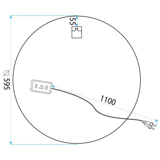 Rea Zrcadlo LED 60cm H108 HOM-02693