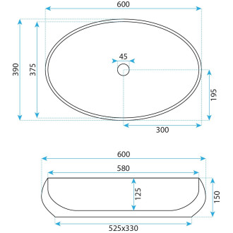 Rea Keramické umyvadlo na desku REA Maya REA-U5660
