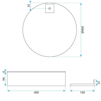Rea Sada koupelnového nábytku s umyvadlem Molly 40cm Grey REA-M0008