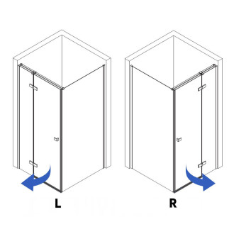 Sprchový kout Rea Atlas 120x100 Brush Gold