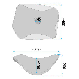 Keramické umyvadlo na desku REA HM-66TB Handmade ART