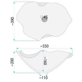 Keramické umyvadlo na desku REA HM-02 Handmade ART