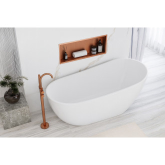 Vestavná koupelnová police 30x60 brush copper REA-05609