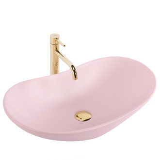 Umyvadlo na desku REA ROYAL Powder Pink Matt