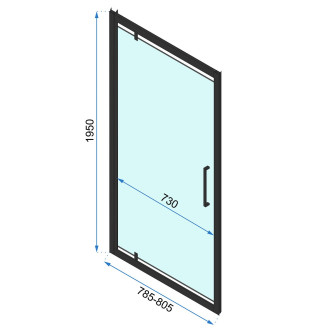 Rohový sprchový kout REA RAPID SWING