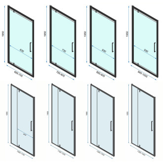 Rohový sprchový kout REA RAPID SWING