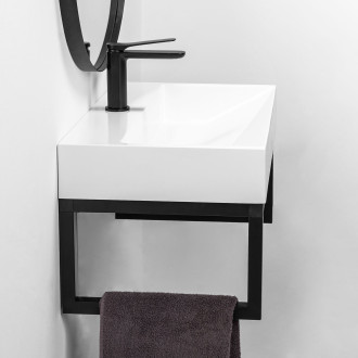 Rea Konglomerátové umyvadlo na desku REA GOYA 60 cm + konzole KPL-U8901