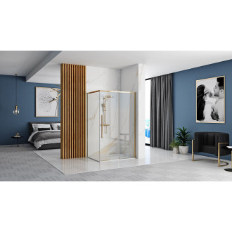 Sprchový kout REA SOLAR - zlatý 100x80