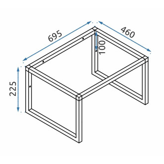 Konglomerátové umyvadlo na desku REA GOYA 70CM + konzole