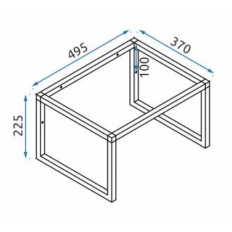 Konglomerátové umyvadlo REA GOYA - matné černé 50CM + konzole