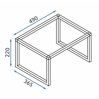 Konglomerátové umyvadlo na desku REA GOYA 50 cm - konzole