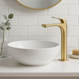 REA Joe Brush Gold High Umyvadlová baterie vysoká, kartáčovaná zlatá REA-B8991