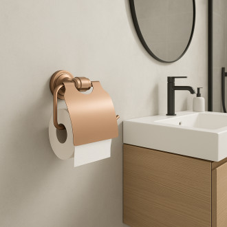 REA Držák na toaletní papír, kartáčovaná měď REA-98511