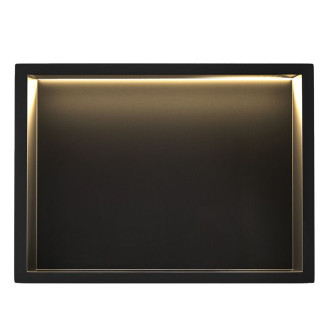 REA vestavná koupelnová police LED 30x45 black REA-08546